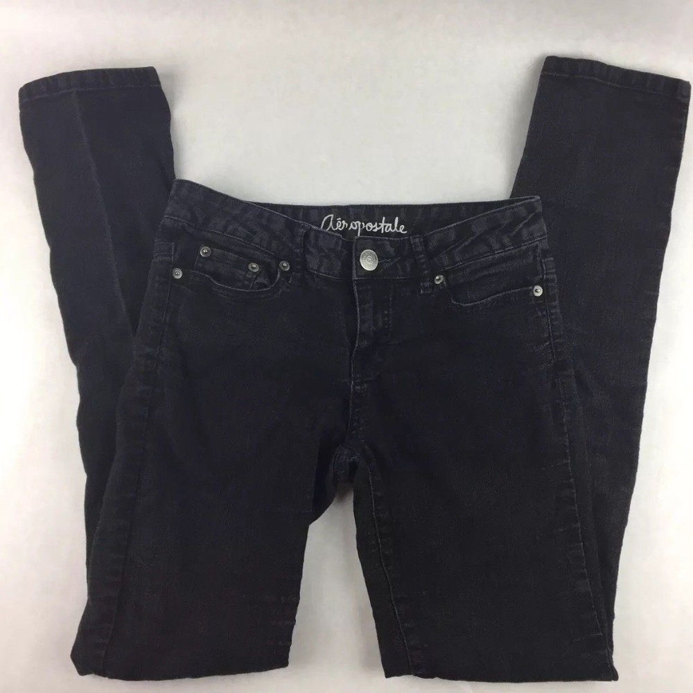 Girl's Aeropostale Black Skinny Jean Pants Size 2